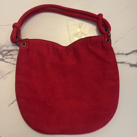 ESCADA Red Velvet Sweetheart Shoulder Bag - Picture 9 of 17
